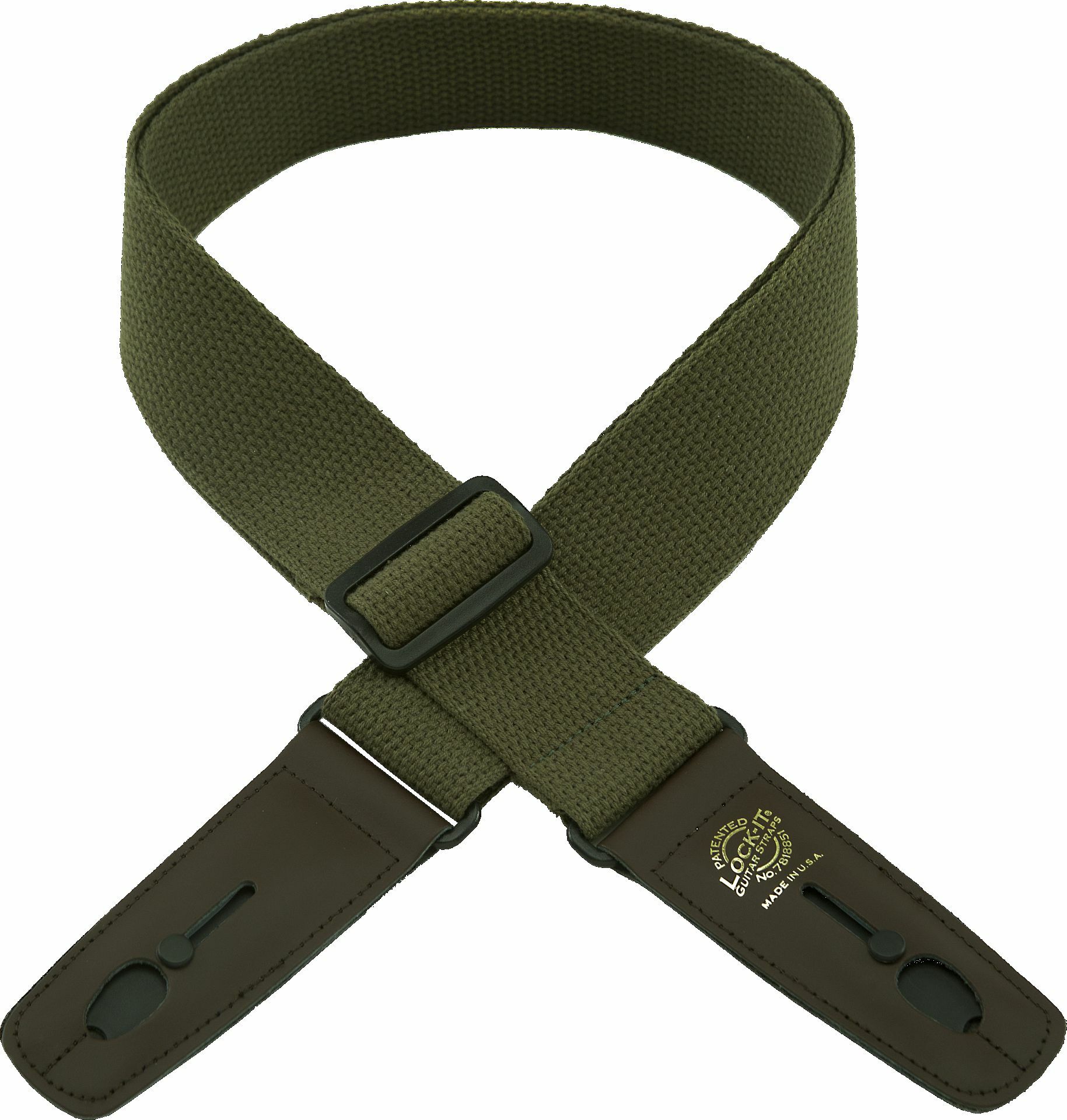 Lock-It Strap 2" Cotton Pro (LIS 050 C2-OLV/BRN), Olive