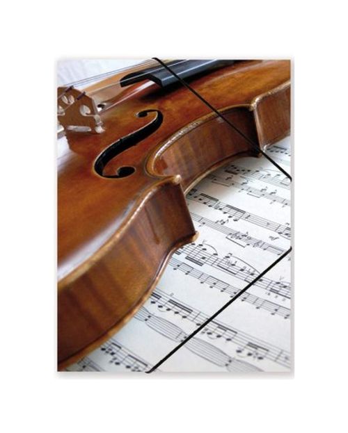 Gummispannmappe - Geige/Notenblatt