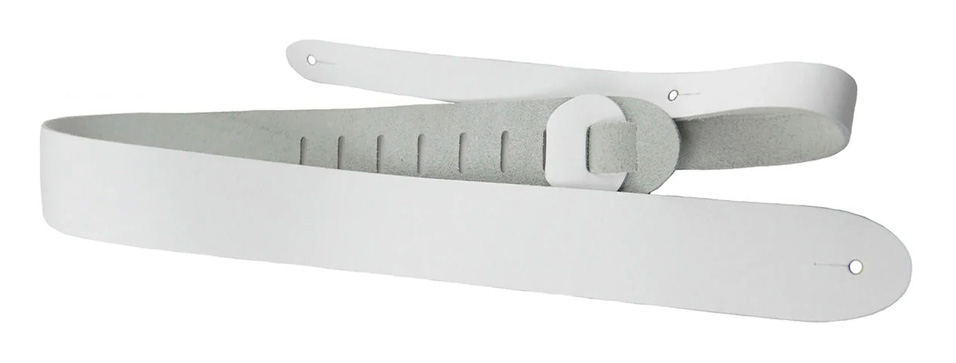 Perri's 182 Basic Leder Gitarrengurt weiß 2,5"