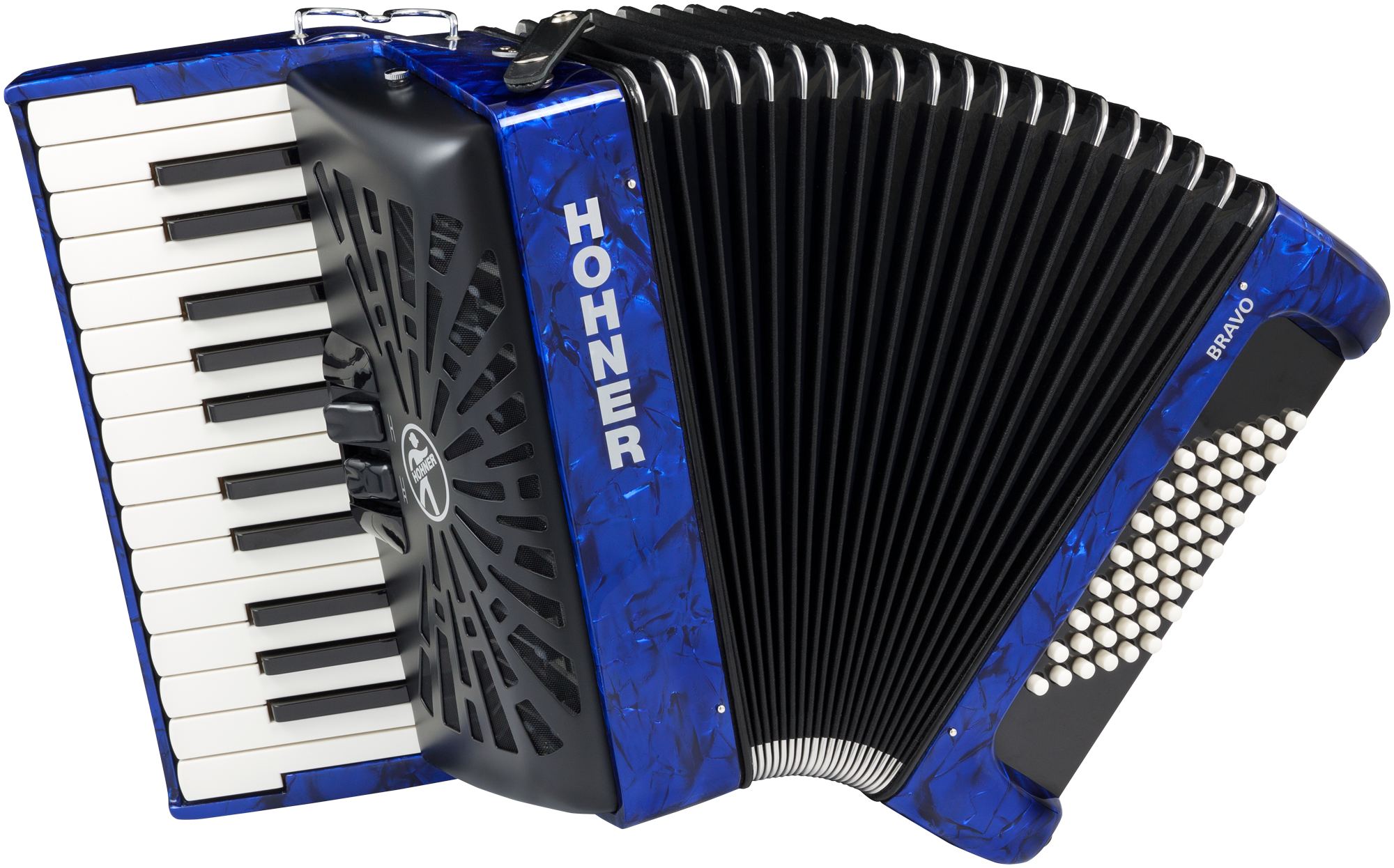 HOHNER Akkordeon Bravo II 48 blau silent key