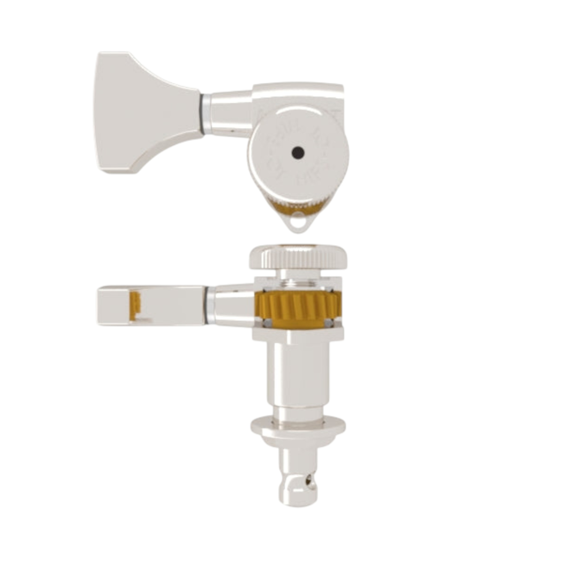 Hipshot Grip-Lock Open Guitar Tuning Machines - Treble Side (Right), 21 mm - Nickel