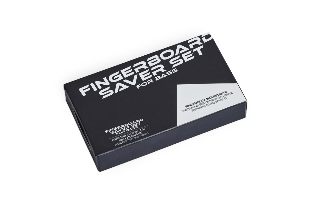RockCare Bass Fingerboard Saver Set - Medium and Jumbo Frets (2 pcs. each + Sanding Block)