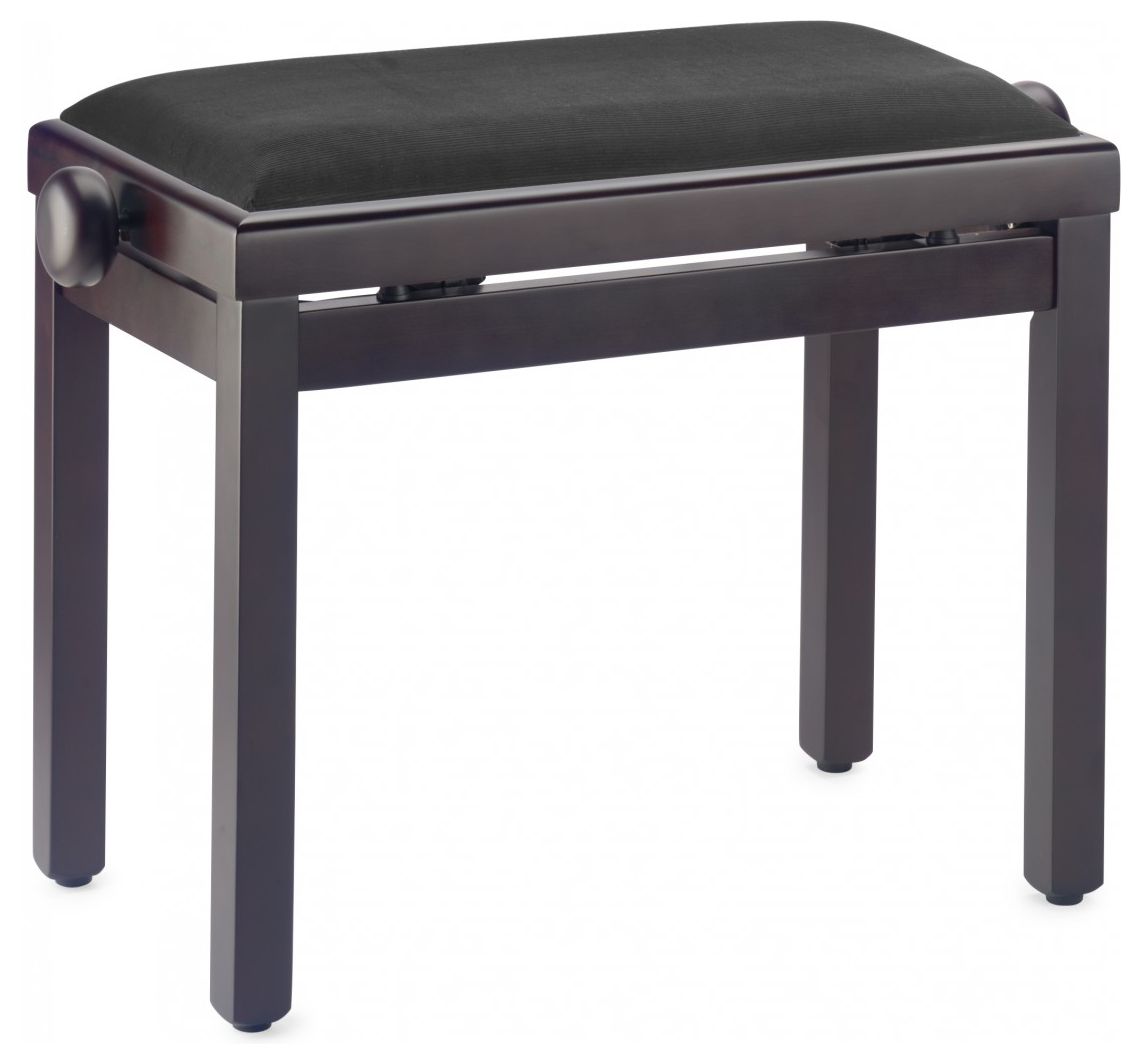STAGG PB39 RWM VBK Klavierbank Rosenholz matt, Sitz gerippter Samt schwarz