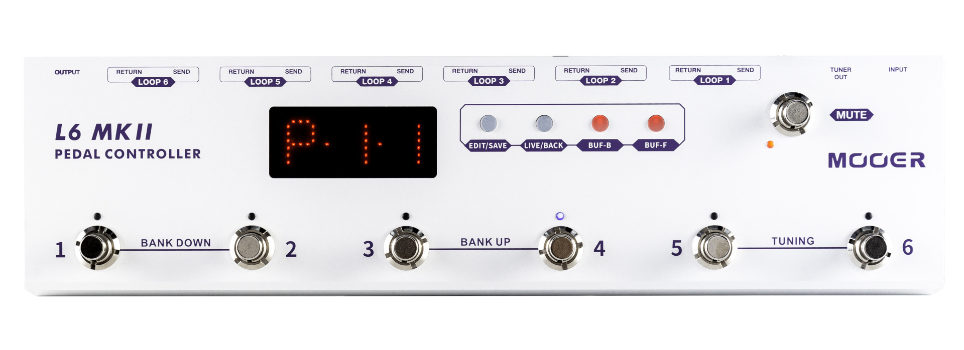 Mooer Pedal Controller L6 MKII - Programmable 6-Channel Loop Switcher