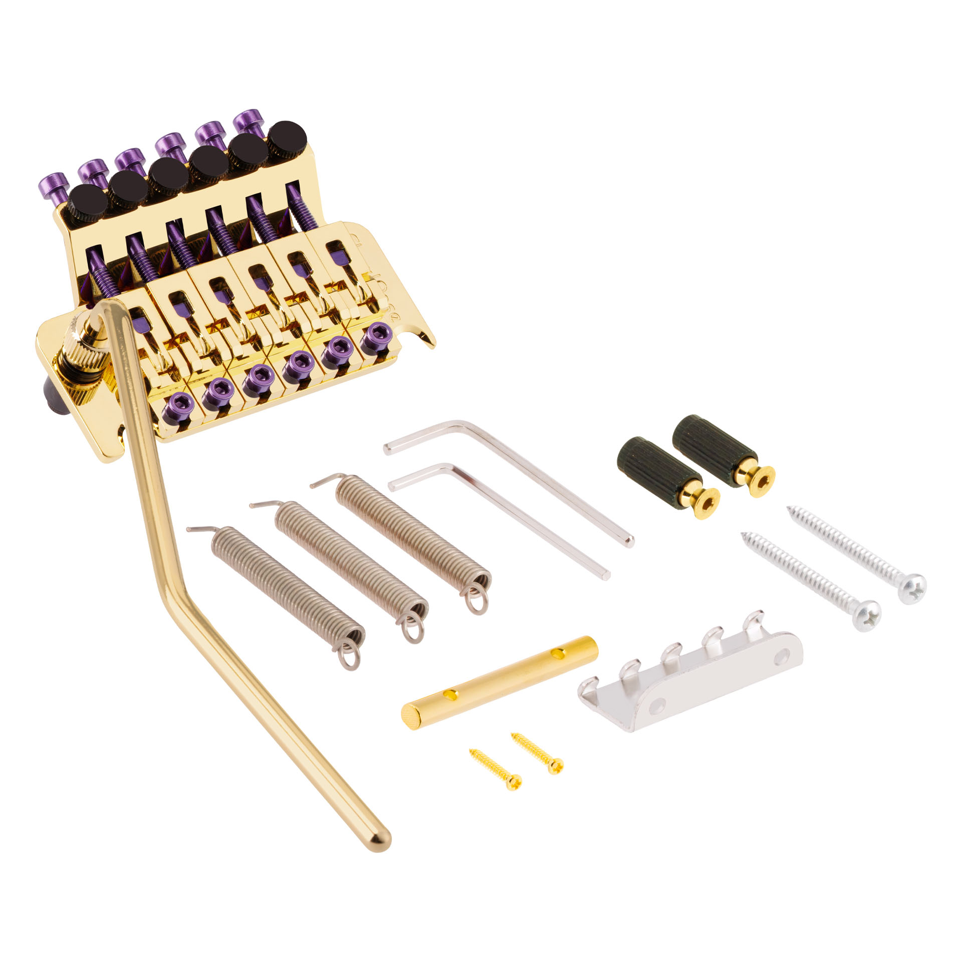 Floyd Rose FRT300-PL - Original Tremolo System - Gold with Purple Hardware