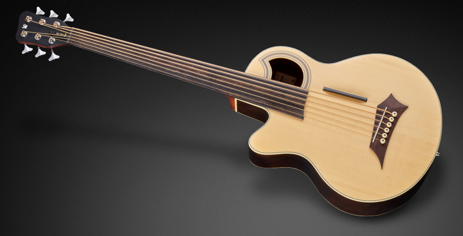 Warwick RockBass Alien Deluxe, Lefthand, 6-String, Fretless - Natural Transparent Satin