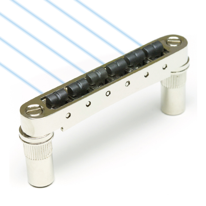 Ghost PN-8863-N0 - Loaded ResoMax NV2 Tune-O-Matic Bridge, 6 mm - Nickel
