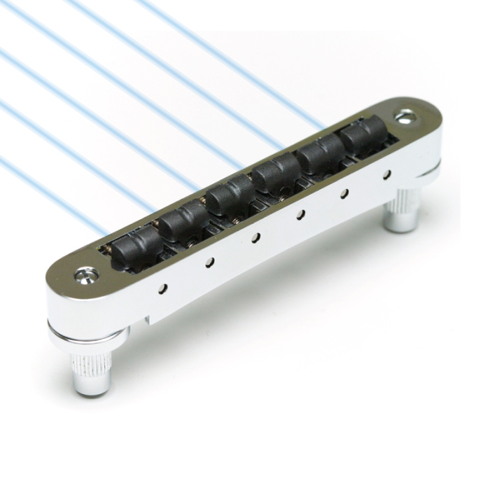 Ghost PN-8843-C0 - Loaded ResoMax NV2 Tune-O-Matic Bridge, 4 mm - Chrome