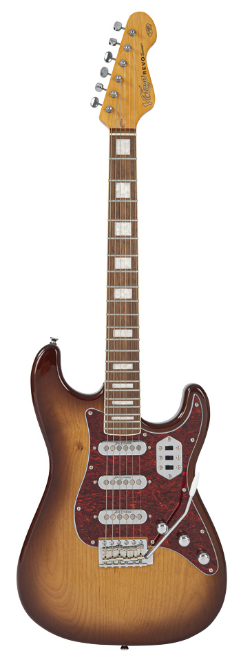 Vintage E-Gitarre REVO VRX6CAP Deluxe, Cappuccino