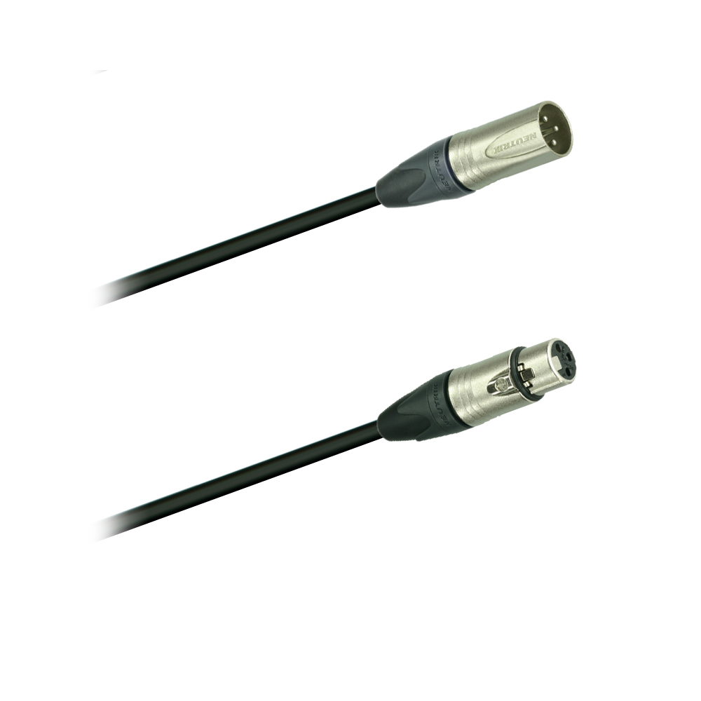 DREITEC 17830 Mikrofonkabel / Audio-Kabel 2 m, Neutrik NC3MXX - Neutrik NC3FXX