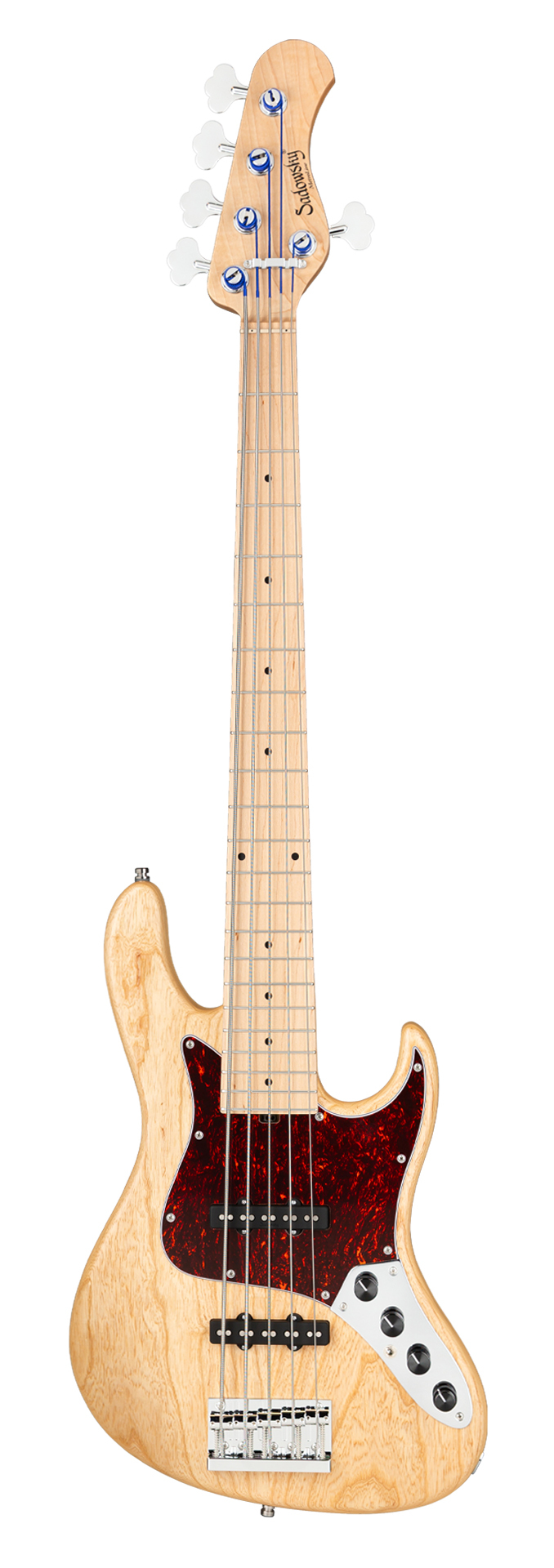 Sadowsky MetroLine 22-Fret Will Lee Artist Line Bass, Swamp Ash Body, Maple Fingerboard, 5-String - Natural Transparent Satin