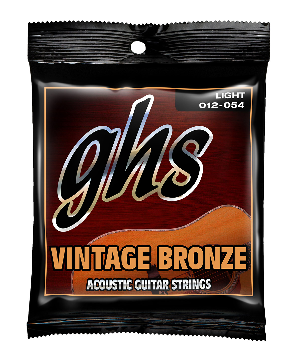 GHS Vintage Bronze - VN-L - Acoustic Guitar String Set, Light, .012-.054