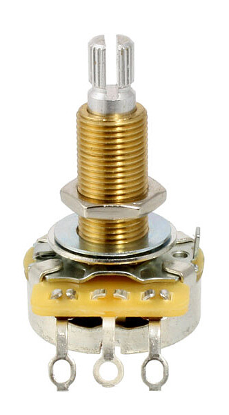 Allparts EP 0686-B00 long shaft, 500K LOG POTS CTS BULK - Poti E-Gitarre