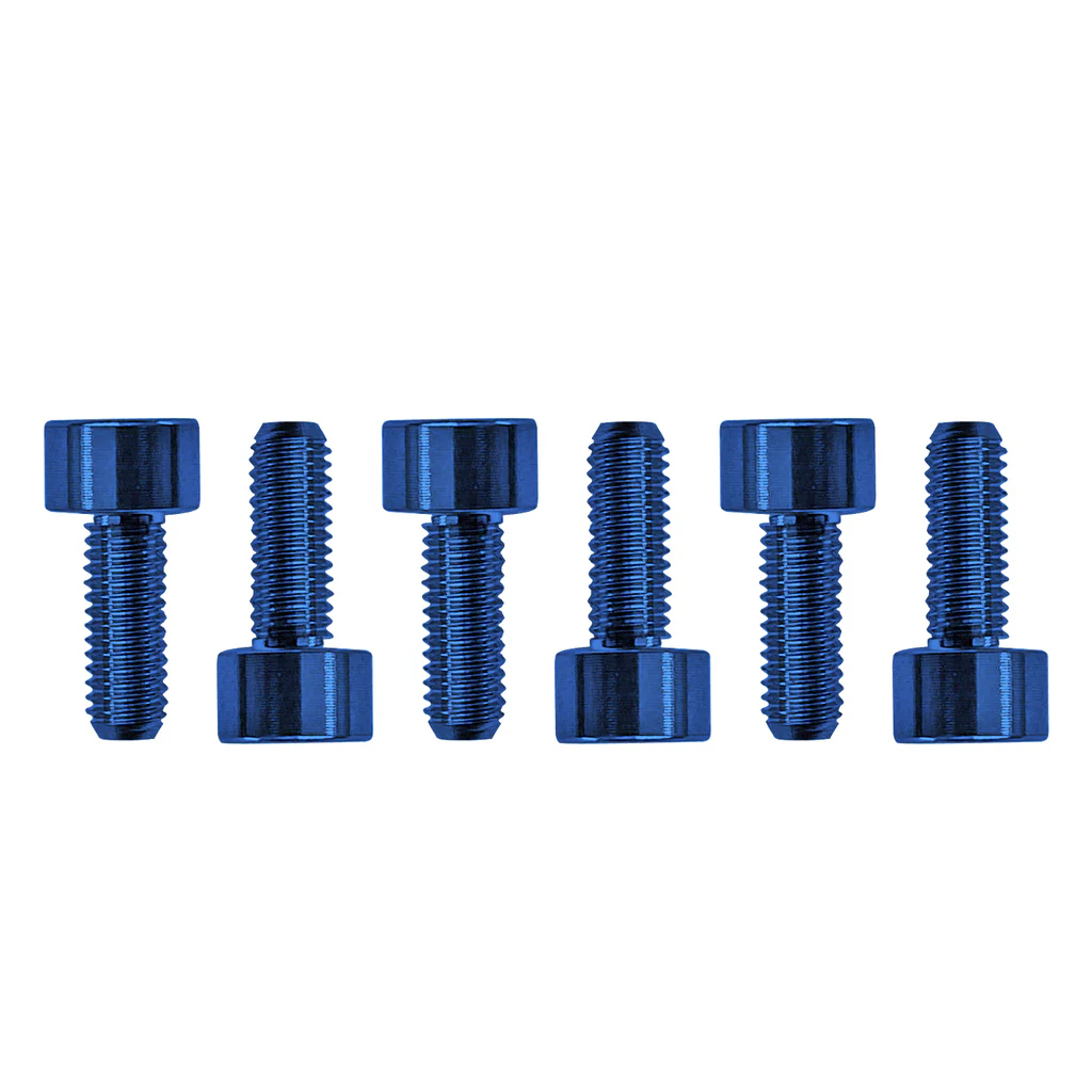 Floyd Rose FROSMSBLP - Color Stainless Steel Saddle Mounting Screws (6 pcs), Blue