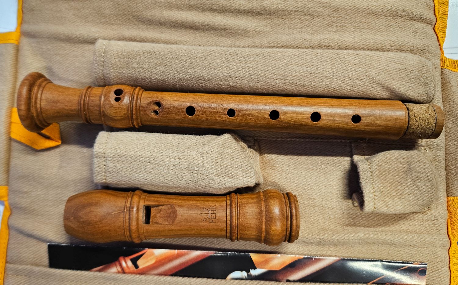 FEHR 232HA Sopran Blockflöte, Modell III, 2-teilig, Haldu, Barock Doppelloch