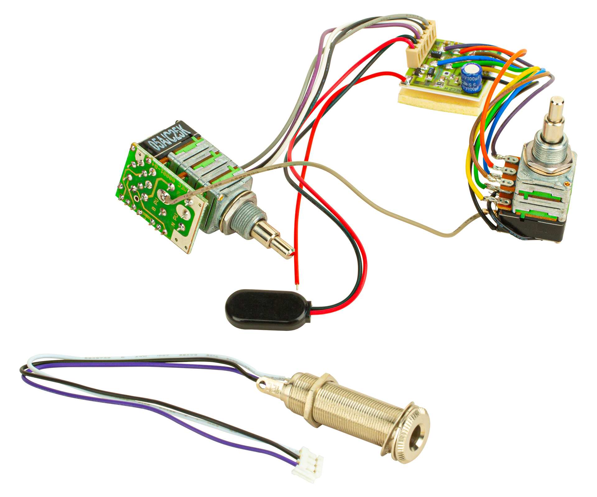 MEC 60051 - Active BEC 2 Electronics For Active Pickups (Vol+Bal PP / T+B PP) - Warwick Dolphin Pro, Dolphin SN