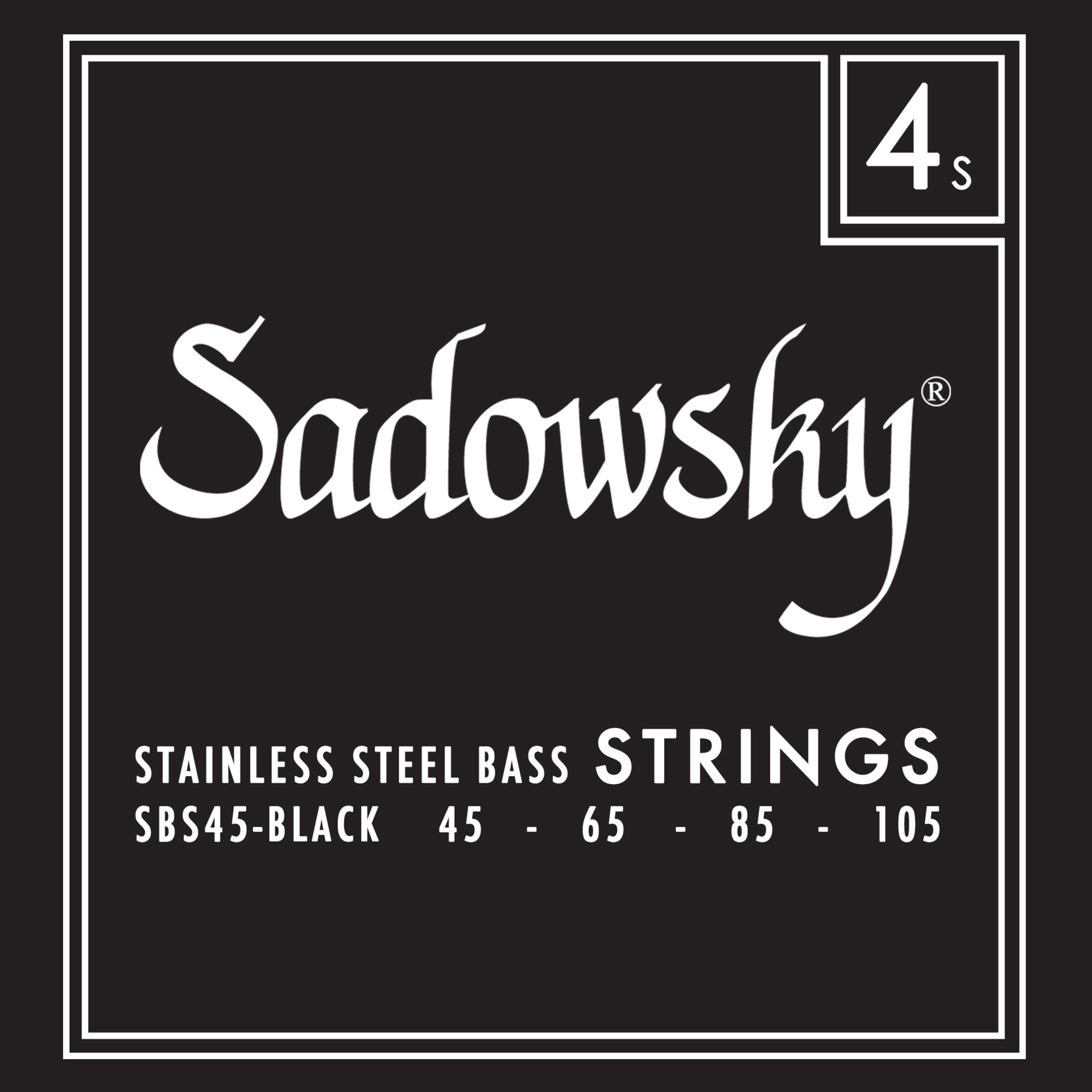 Sadowsky Black Label Bass String Set - 4-String, Stainless Steel, Long Scale (34"), .045-.105