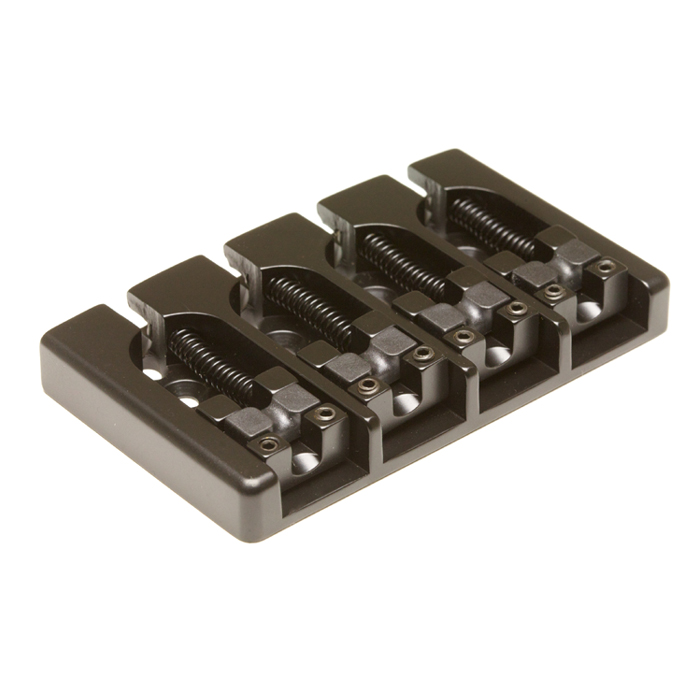 Ghost PN-8370-B4 - Loaded Hipshot A Style Bass Bridge, 4-String - Black