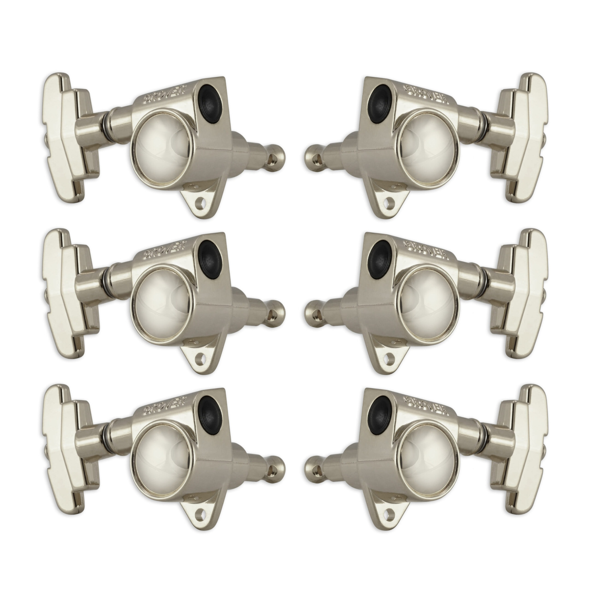 Grover 109N Super Rotomatics with 3-Step Button - Guitar Machine Heads, 3 + 3 - Nickel