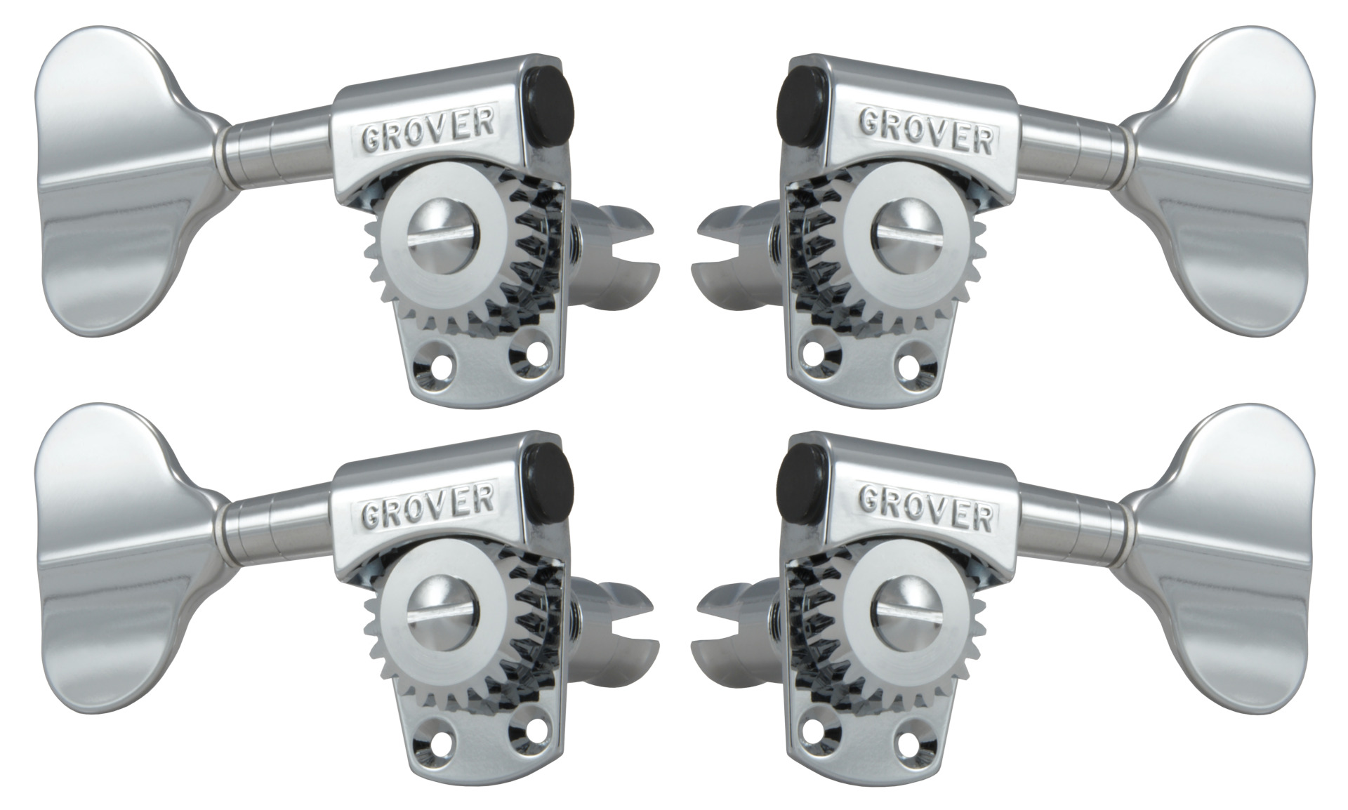 Grover 145C Titan Electric Bass Machines - Bass Machine Heads, 2 + 2 - Chrome