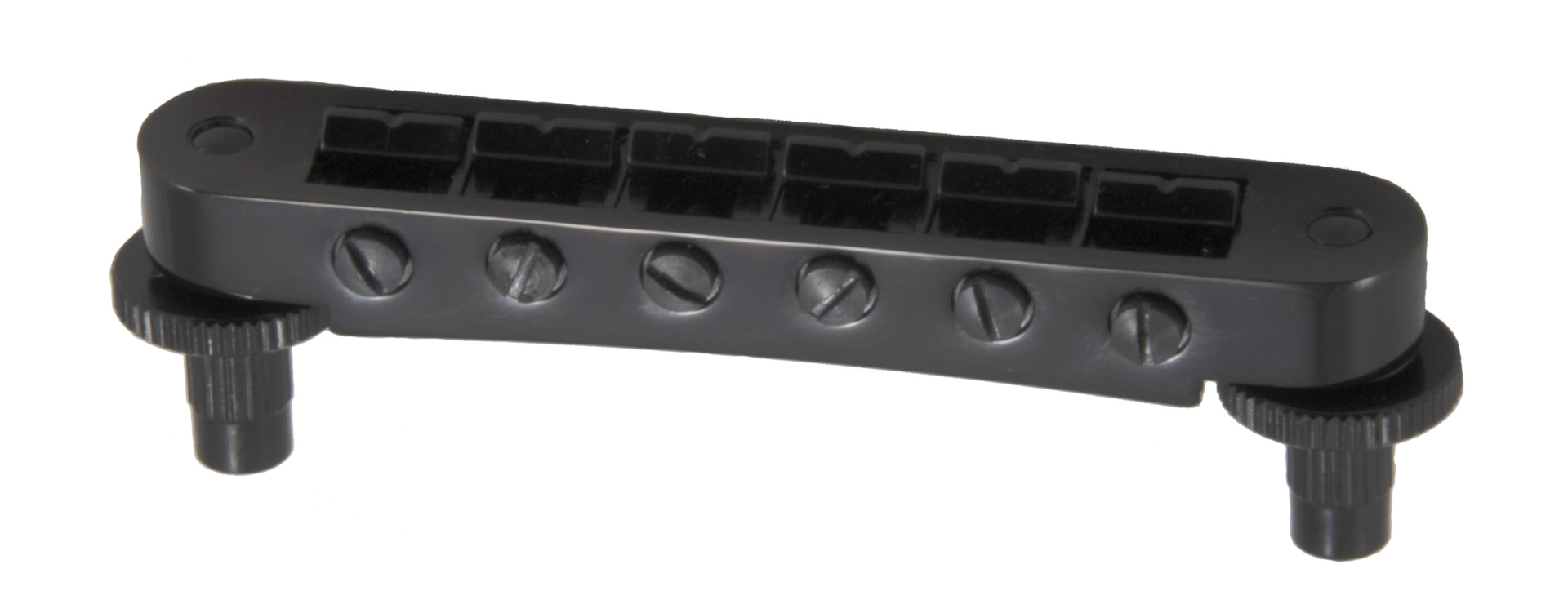 Grover 520BC Tune-O-Matic Guitar Bridge (Notched) - Black Chrome