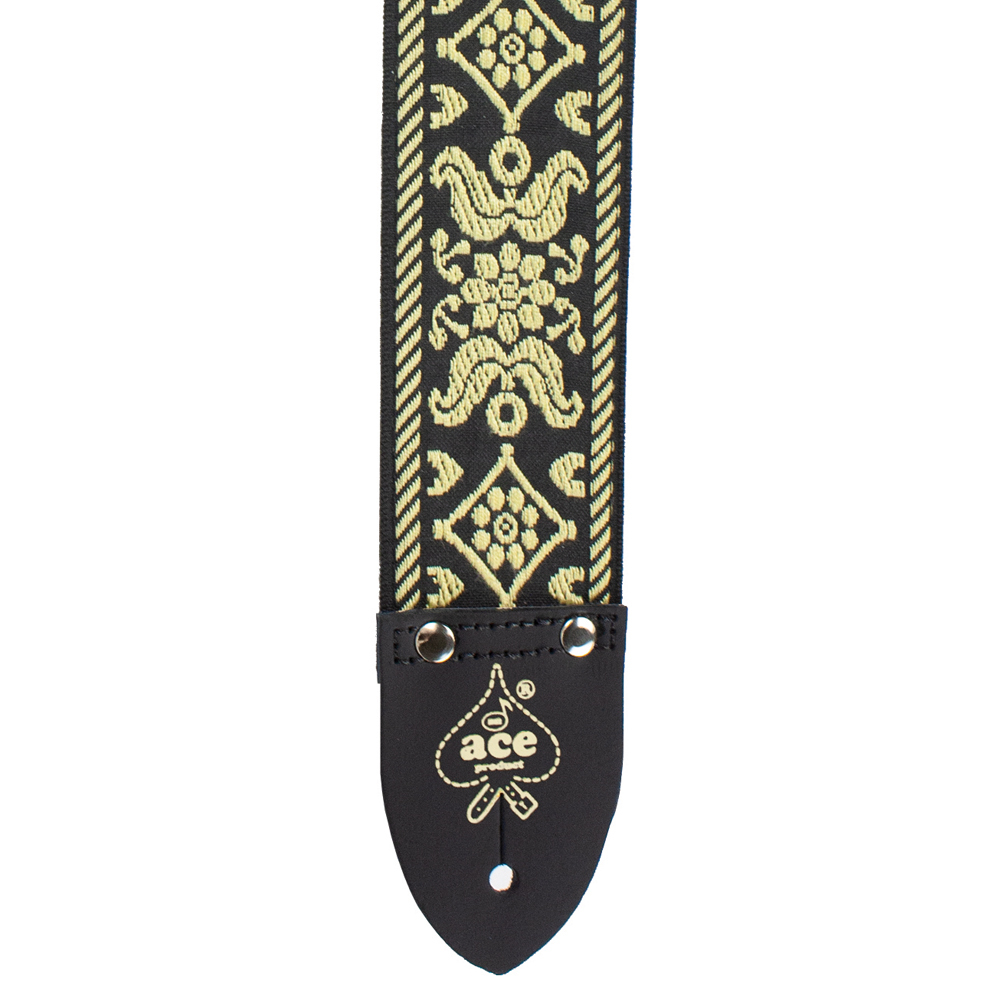 D'Andrea Ace Vintage Reissue Guitar Strap (ACE-7), Old Gold
