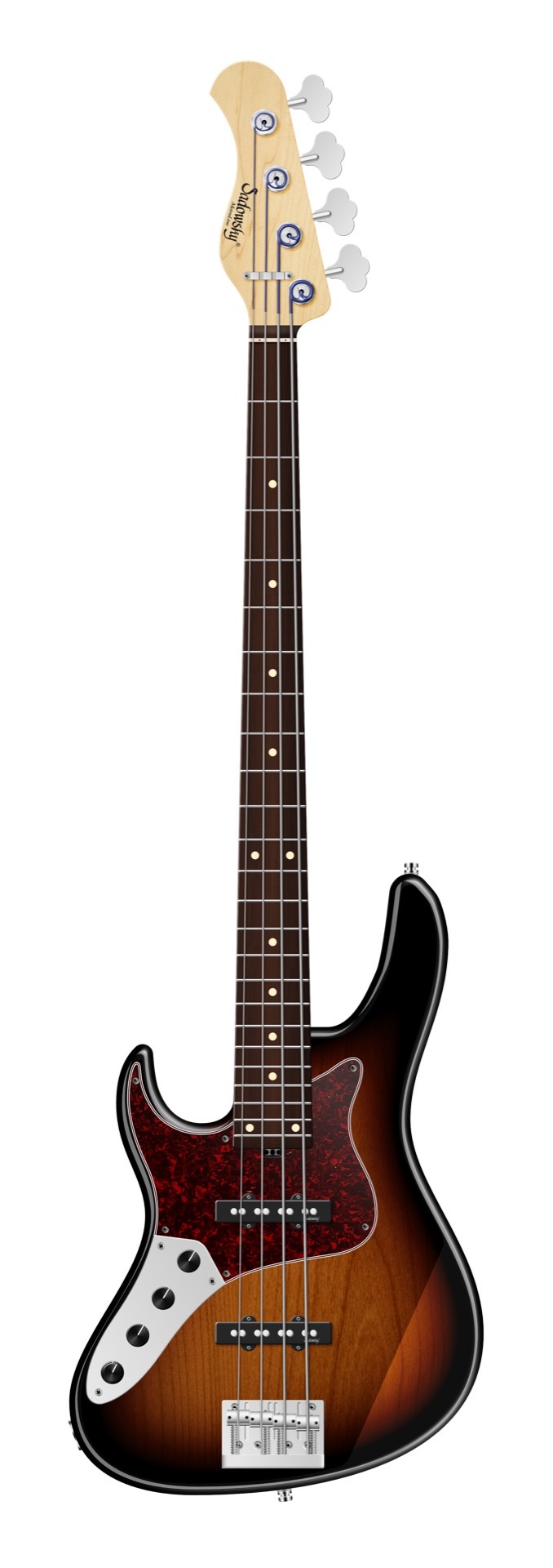 Sadowsky MetroLine 24-Fret Vintage J/J Bass, Red Alder Body, Morado Fingerboard, 4-String, Lefthand - '59 Burst Transparent High Polish