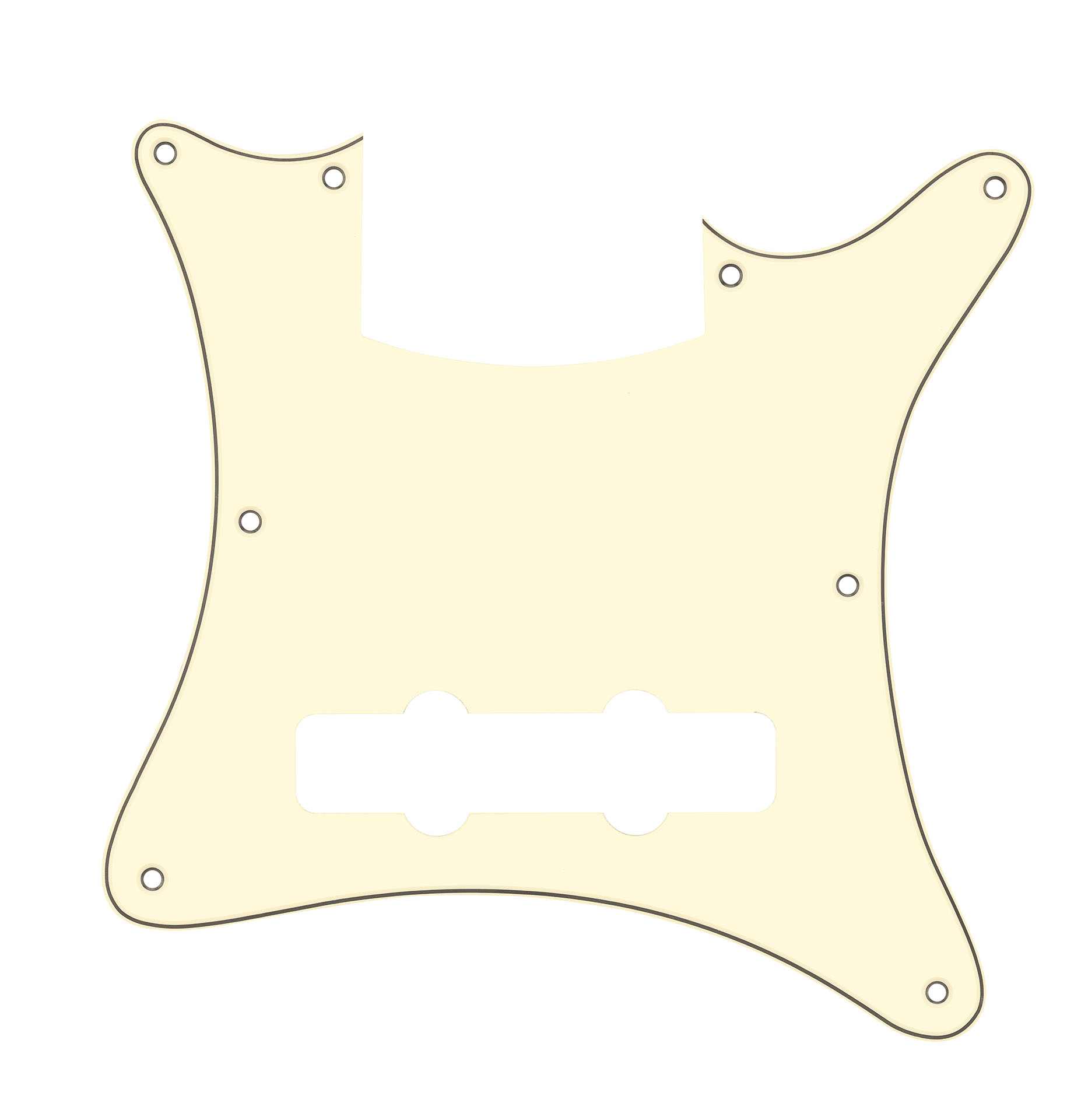 Warwick Parts - Streamer CV Bass Pickguard - 5-String - Vintage White