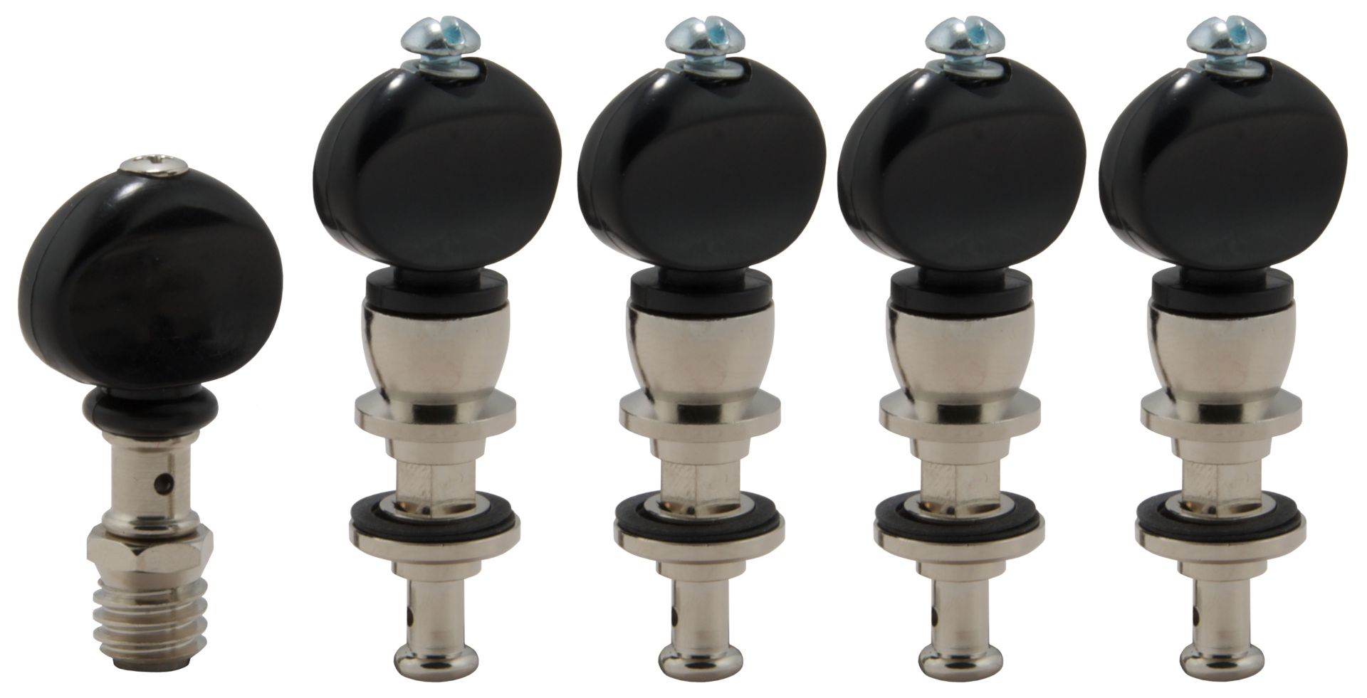 Grover 25B Champion Banjo Pegs with Black Button - 5 pcs. - Nickel