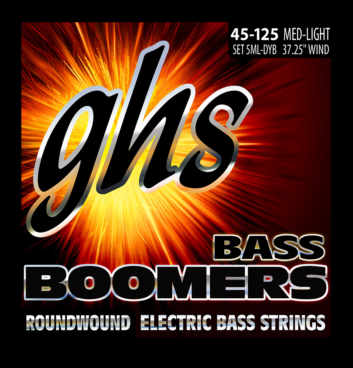 GHS Bass Boomers - Bass String Set, 5-String, Medium Light , .045-.125"