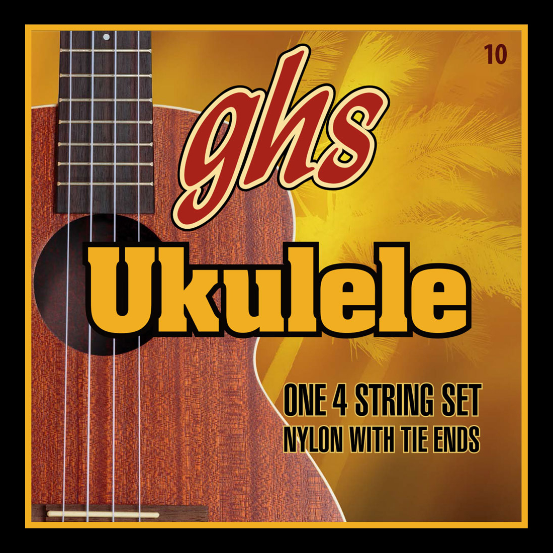 GHS Ukulele Nylon Tie-Ends - Ukulele String Set, Hawaiian D-Tuning, Clear Nylon