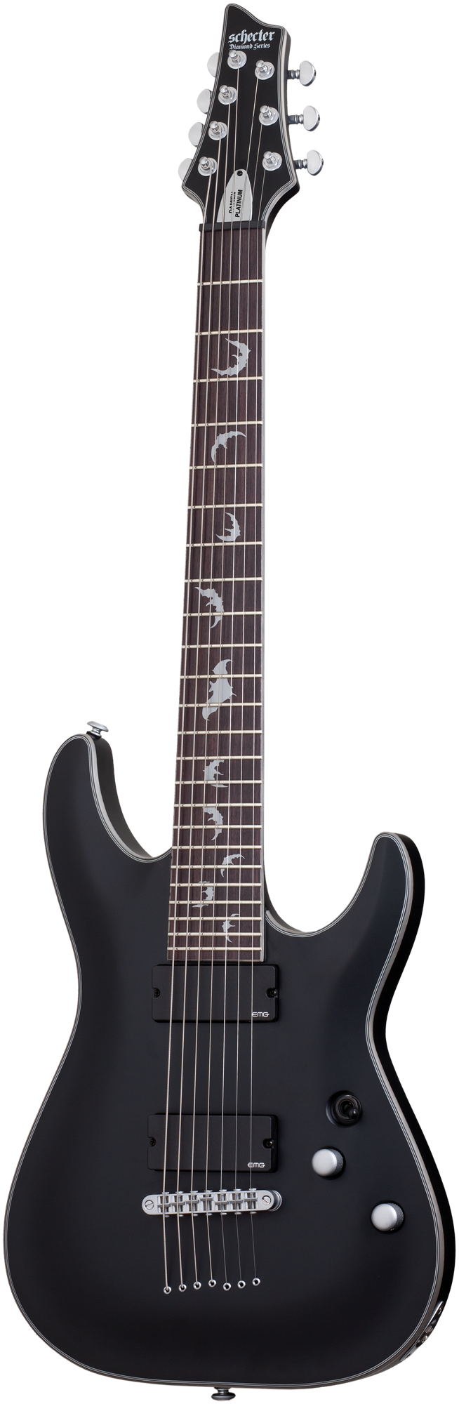 SCHECTER E-Gitarre Damien Platinum-7, Satin Black