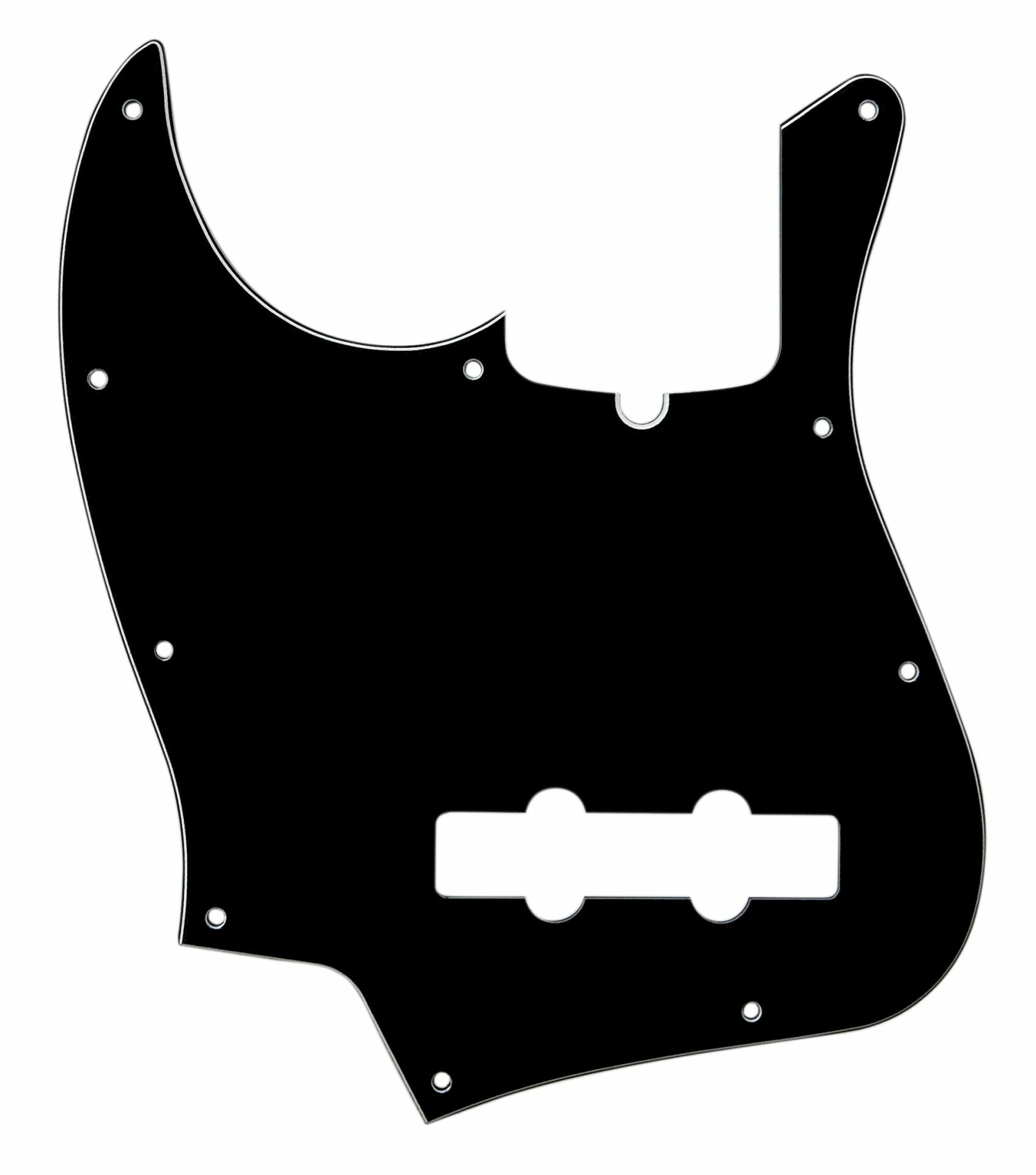D'Andrea J-Bass Pickguard (DPP JB BWB SS LH), Black, Lefthand