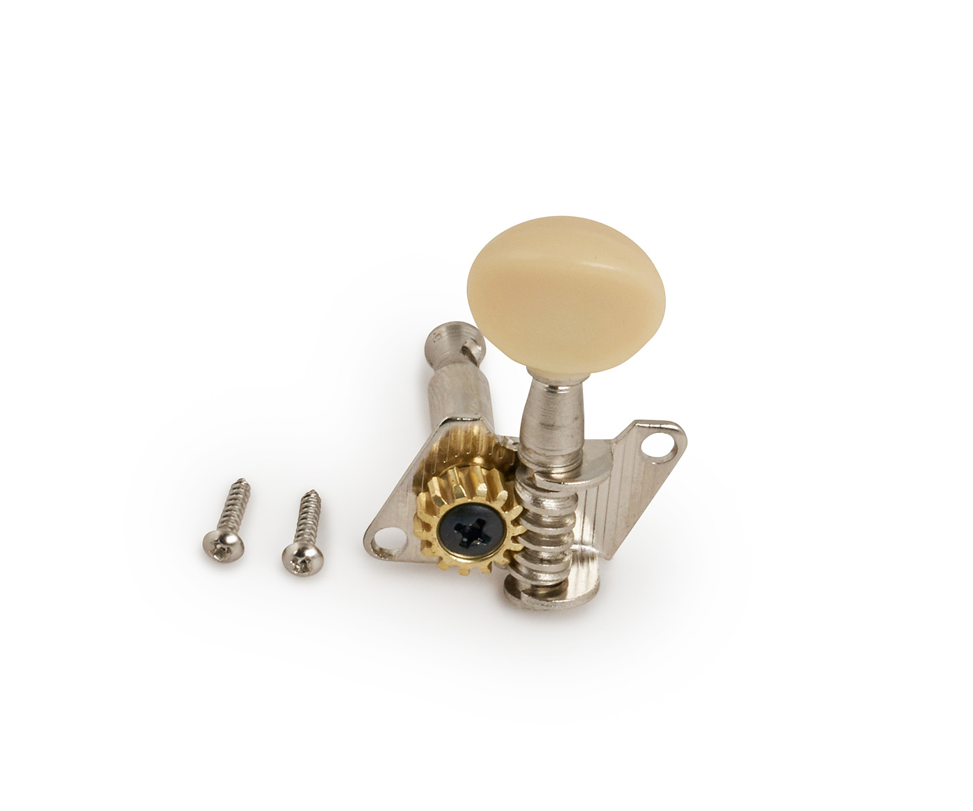 Kala Spare Parts - Machine Head, Open Gear, Creme Knob, Right - Chrome