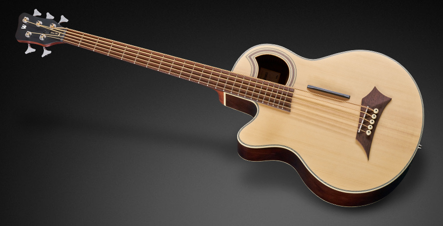 Warwick RockBass Alien Deluxe, Lefthand, 5-String - Natural Transparent Satin
