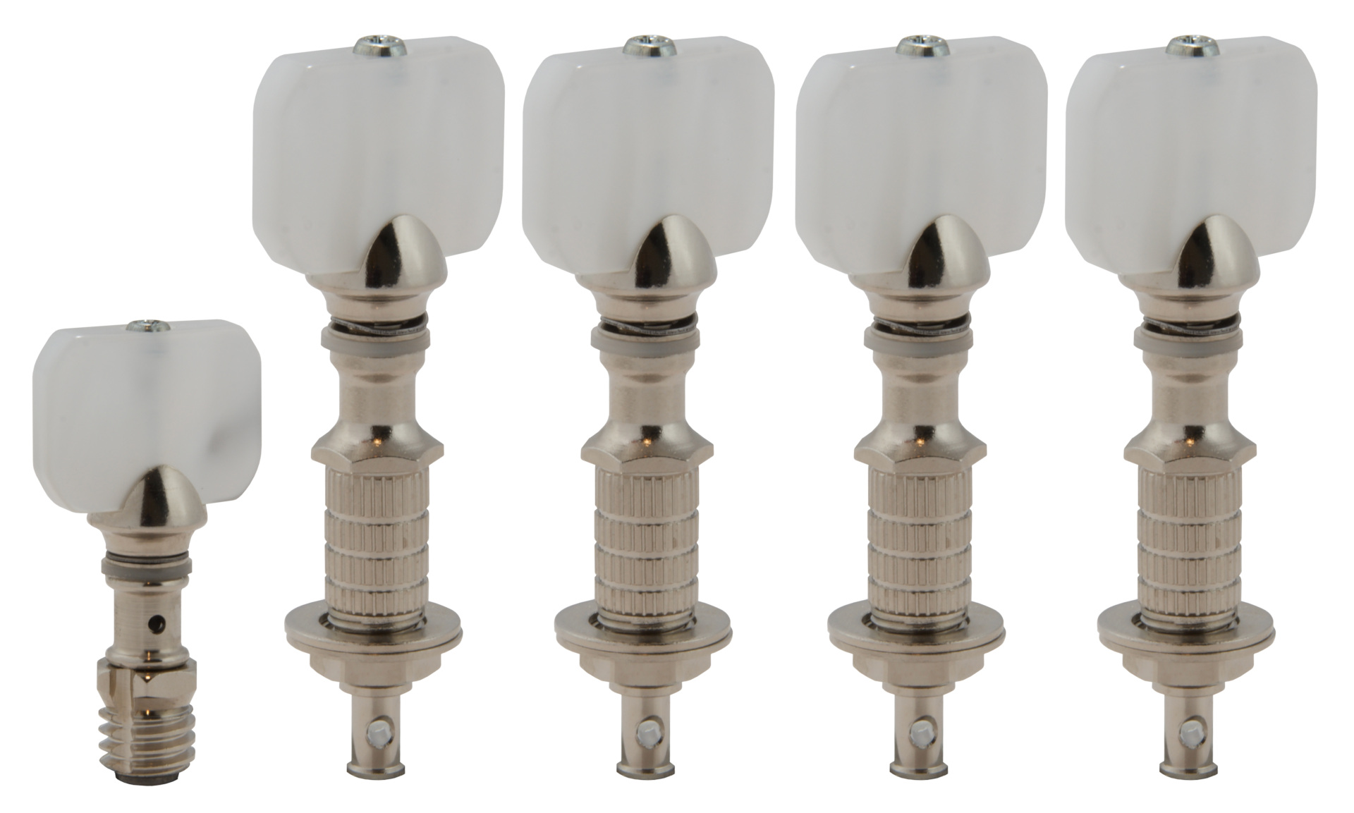 Grover 886N Perma Tension Banjo Pegs with Square Pearloid Button - 5 pcs. - Nickel