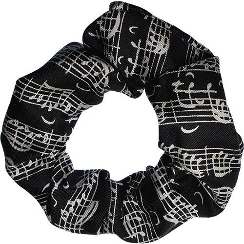 Haargummi Notenblatt chamois - schwarz