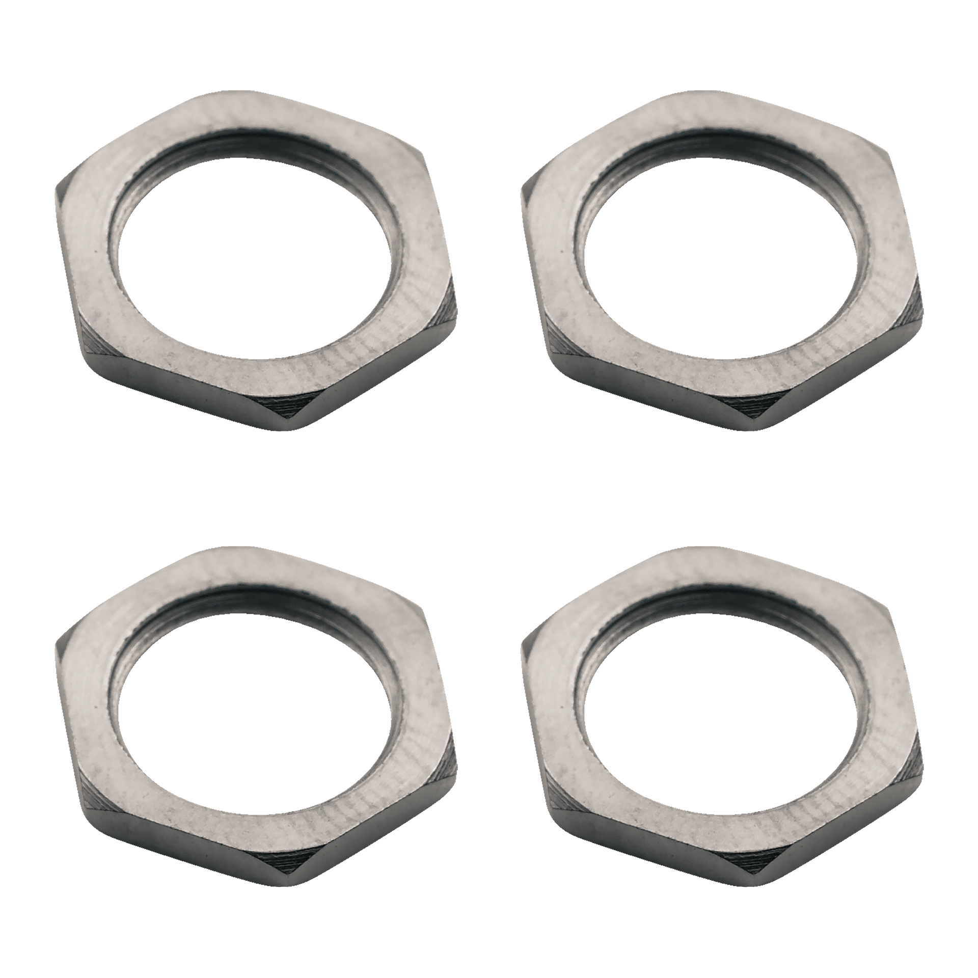 Framus & Warwick Parts - Nut for Potentiometers, M10 x 0.75, 13 mm - Stainless Steel, 4 pc.