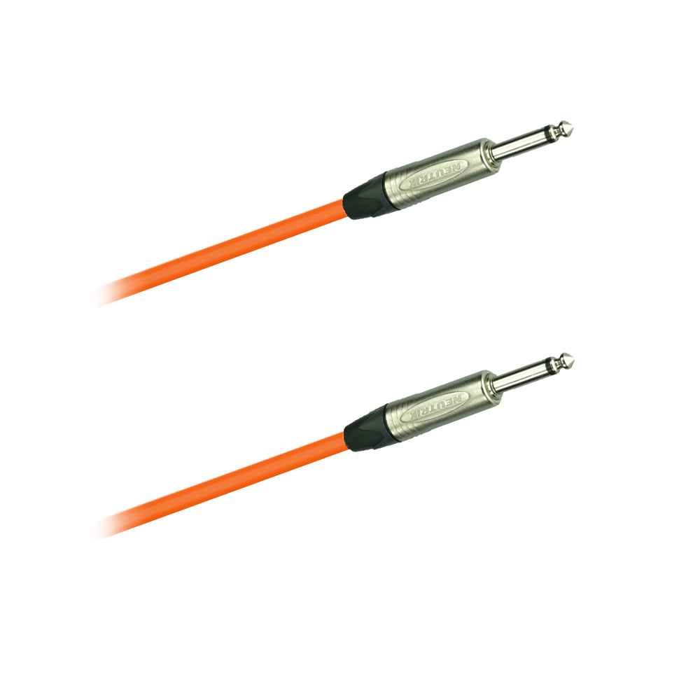 DREITEC 16280 Instrumentenkabel 5 m, Neutrik, NP2X - NP2X, orange