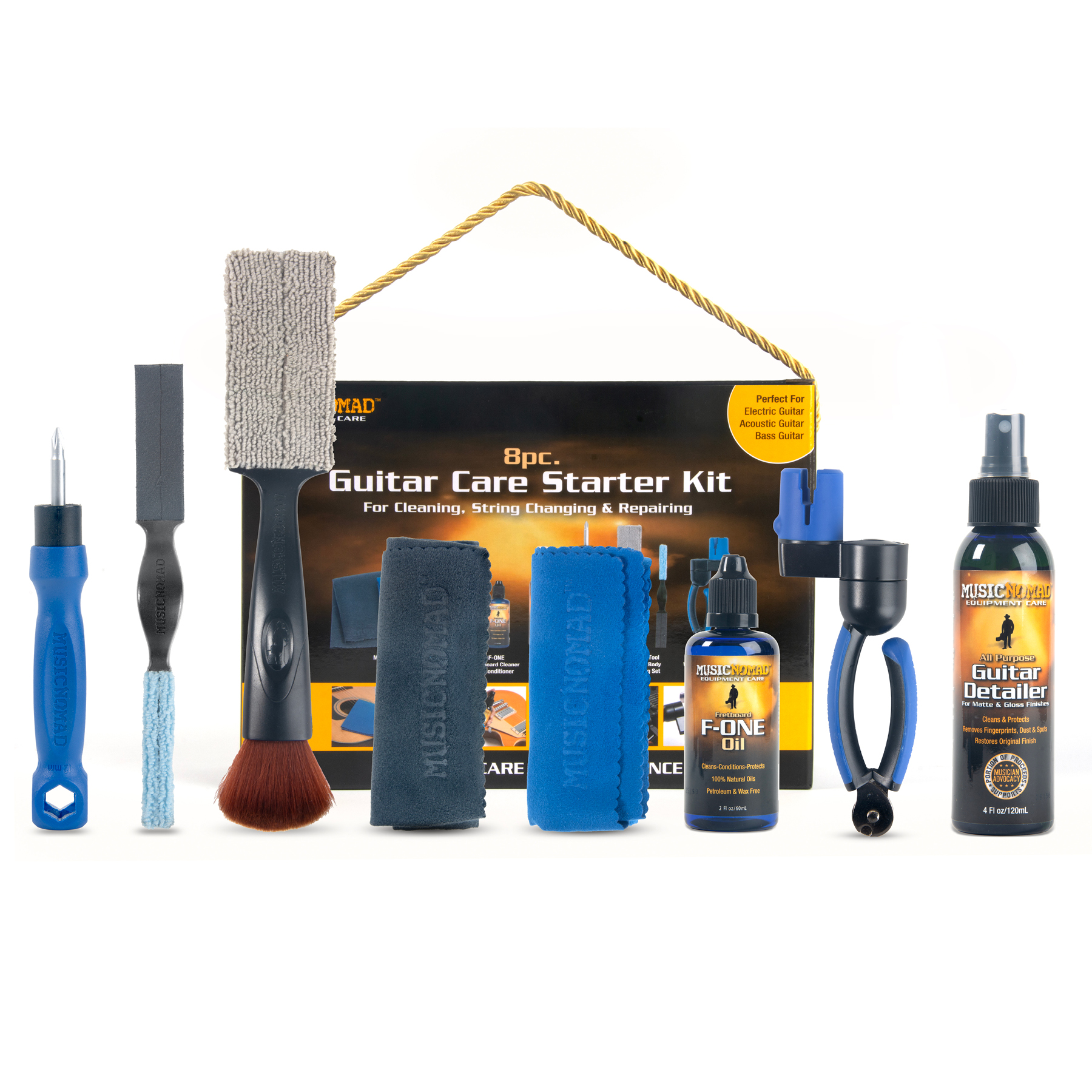MusicNomad Guitar Care Kit , 8 pcs. (MN299) - Cleaner & Tool Kit