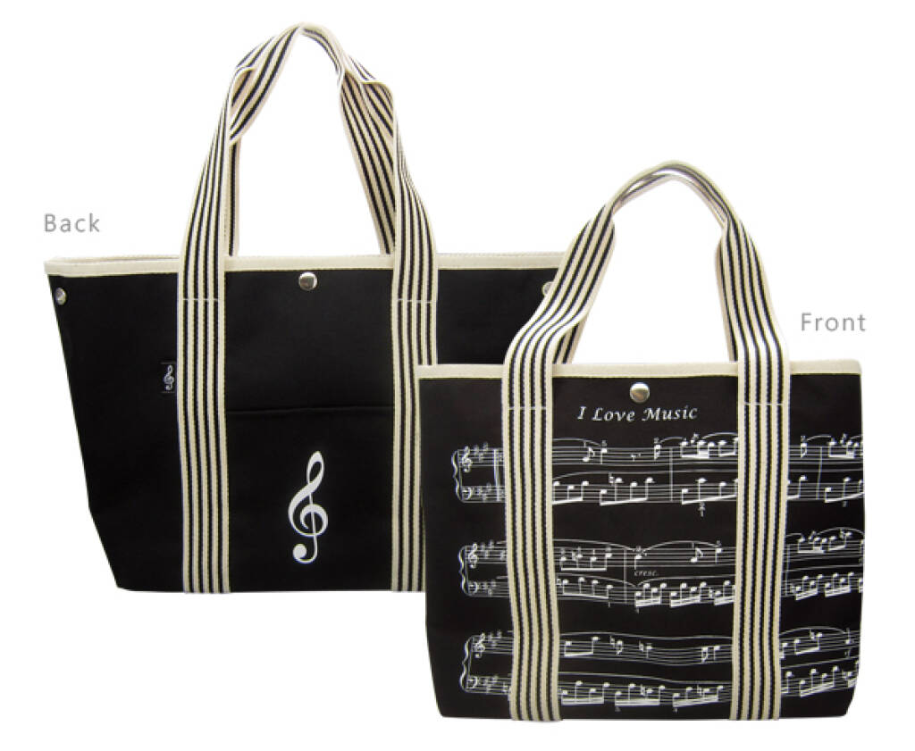 Canvas Tasche Shopper Musik