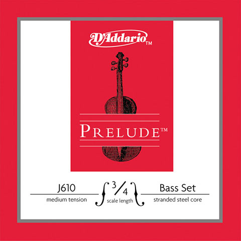D'Addario J610 3/4M Prelude Bass Saiten Set, Medium Tension