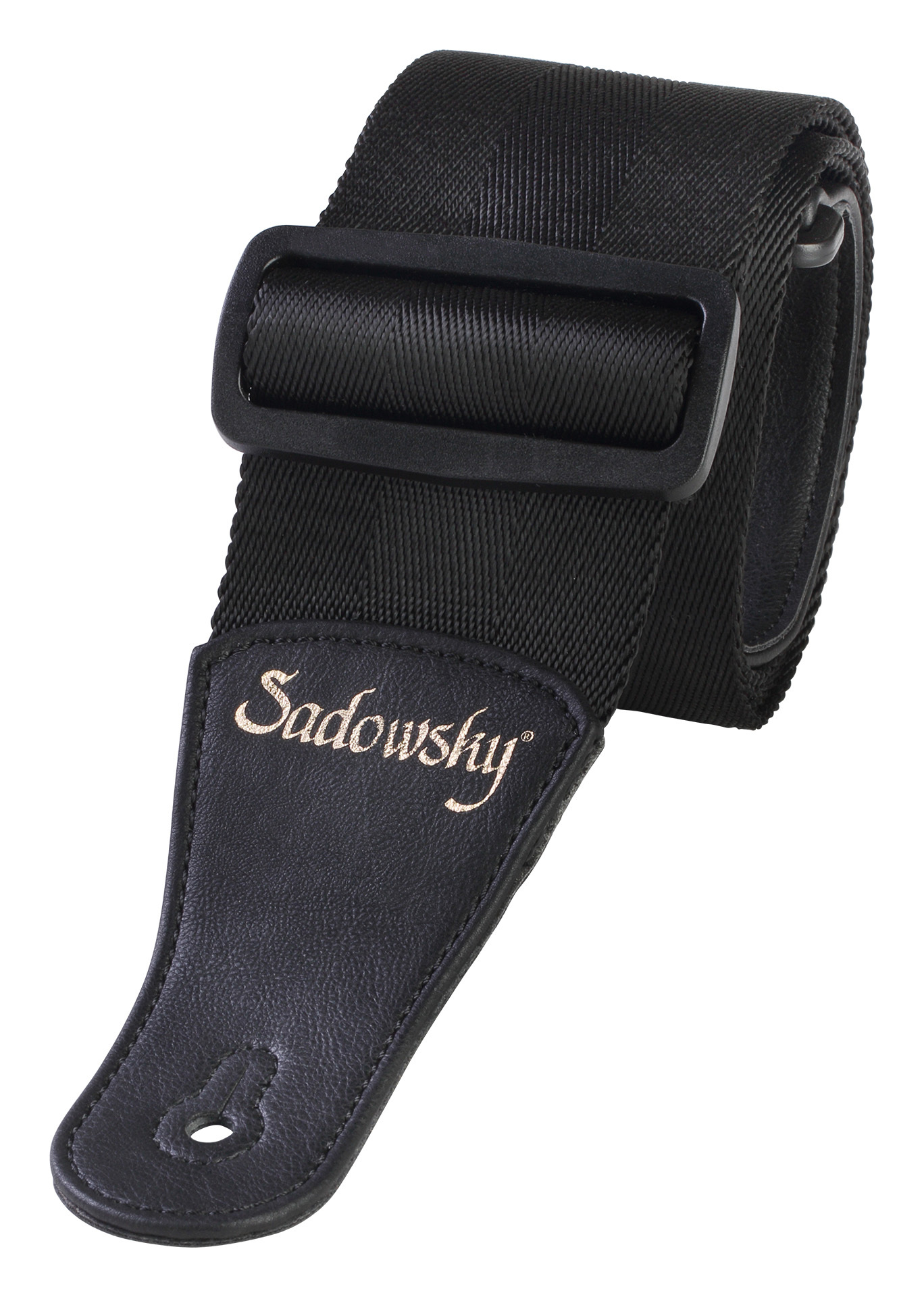 Sadowsky Nylon Bass Strap - Black, Gold Embossing